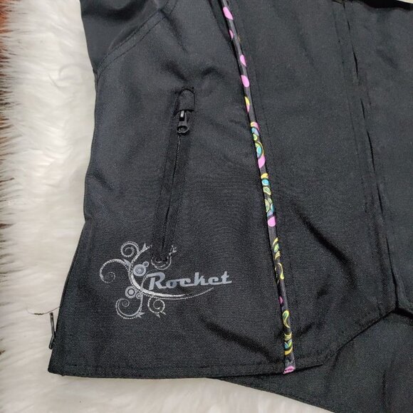 NWT Joe Rocket Black Paisley Accent Zippered Pockets Riding Vest Women's Size M - Picture 4 of 14